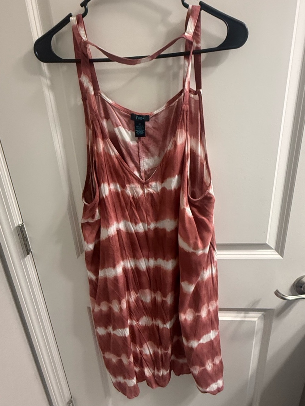 Rue21 Rust and White Tie-Dye V-Neck Tank Dress